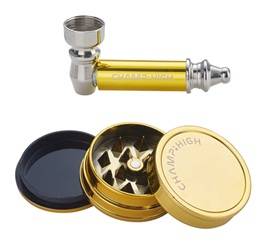 Blister Pipa + Grinder Shiny Mini Metal