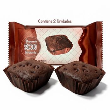 Brownie SON 50 gr. - Caja 20 Unidades (CADA UNIDAD CONTIENE 2 BROWNIES)