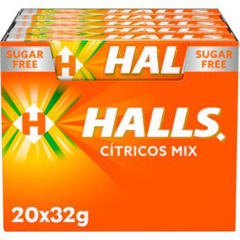 Caramelo Halls Vita C S/A Surtido Cítricos 32 gr. - PRODUCTO NACIONAL EN CASTELLANO SIN PEGATINAS - Caja 20 unidades