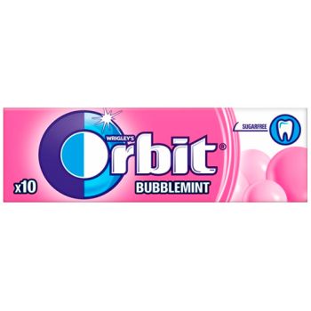 Chicle Orbit Bubblemint 14 gr. -Estuche 30 unidades
