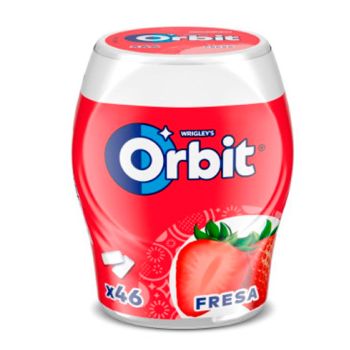 Chicle Orbit Fresa Bote - Caja 6 unidades