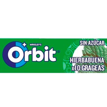 Chicle Orbit Hierbabuena 14 gr. -Estuche 30 unidades