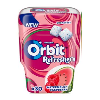 Chicle Orbit Refreshers Watermelon Raspberry BOTE - Caja 6 unidades
