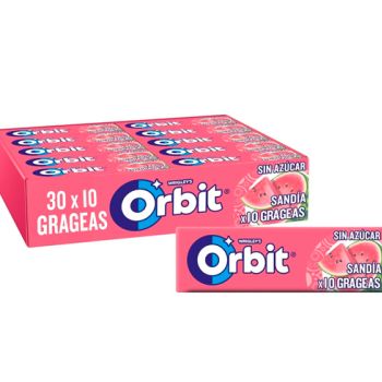 Chicle Orbit Sandía 14 gr. - Estuche 30 unidades vending al por mayor 2