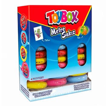 Chicle TOYBOX Tutti Frutti 35gr. - Caja 36 Unidades con Tatuaje y Tazo Sorpresa 2