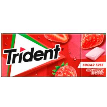 Chicle Trident Fruit Fresa (Gragea) 14 gr. - Caja 24 unidades