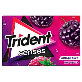Chicle Trident Senses Berry Party 23 gr.- Caja 12 unidades