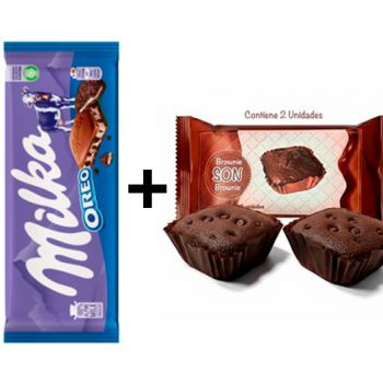 .Milka Oreo Tableta  100 gr. - Caja 22 unid.( 0.50 € ) - ( CAD: 28/03/2026 )+ Brownie SON 50 gr. - Caja 20 Unidades