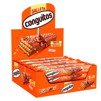 Conguitos Galleta Wafer y Barquillo 35 gr. - Caja de 20 unidades