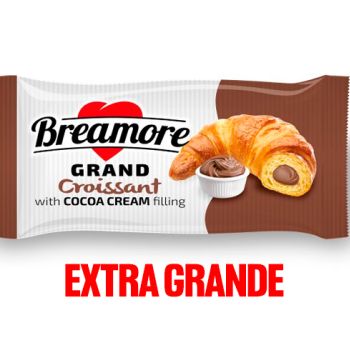 Croissant Extra Grande Relleno de Cacao Breamore 80 gr. - Caja 20 Unidades