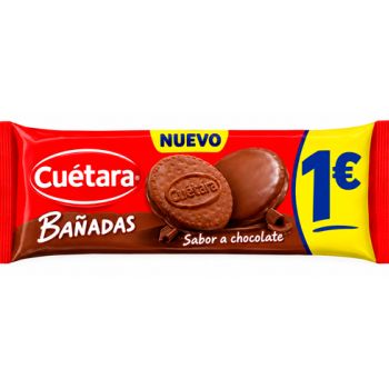 CUÉTARA Galletas Bañadas  Cacao 65 gr. - Caja 18 Unidades