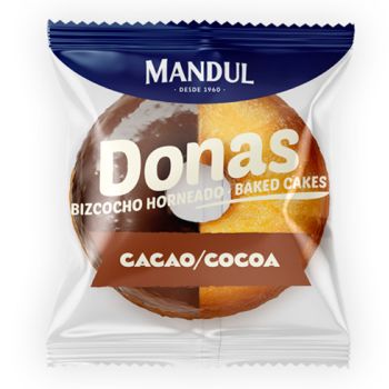 Donas Bañadas en Cacao Mandul - Caja 36 Unidades
