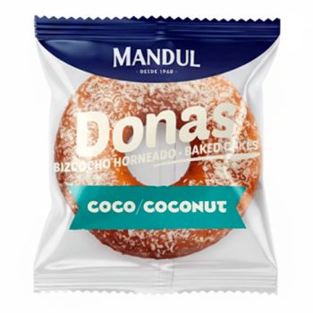 Donas Cubiertas de Coco Mandul - Caja 36 Unidades
