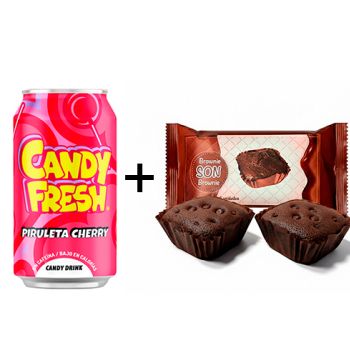 .Eneryeti Candy Fresh Piruleta Cherry 33 cl. + Brownie SON 50 gr. - PACK