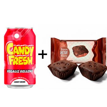 .Eneryeti Candy Fresh Regaliz Relleno 33 cl. + Brownie SON 50 gr. - PACK
