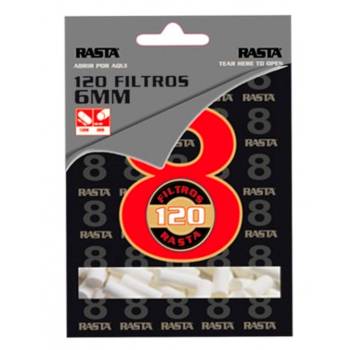 Filtro Rasta de 6 mm en bolsa de 120 filtros - Caja de 45 bolsas