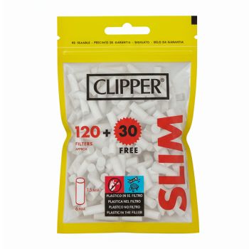Filtros Algodón Clipper Slim (bolsa 120 + 30 Gratis) - Caja 34 unidades