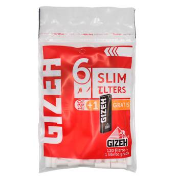Filtros Gizeh 6 mm (Bolsa de 120+30 Unid.) - Caja 20 bolsas