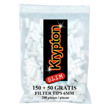 Filtros Krypton Algodón 6 mm (bolsa 200 filtros) - Caja 20 unidades