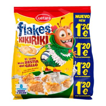 Flakes Kikiriki 120gr. - Caja de 7 unidades  ( Producto con PRECIO MARCADO A 1.20 €)