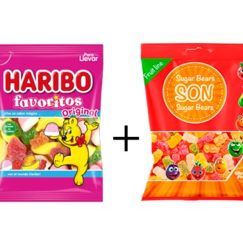 G H. Favoritos 90 gr. - Caja 18 unidades + GS. Sugar Bear 80 gr. - Caja 16 Unidades