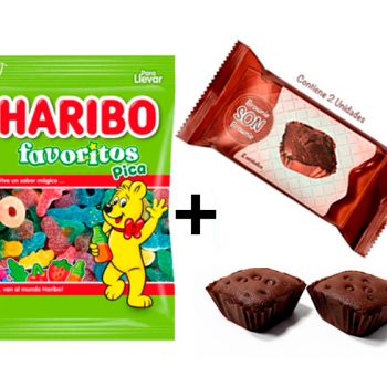 G H. Favoritos Pica 90 gr. ( 0.43 € ) + Brownie SON 50 gr.  ( 0.368 € )