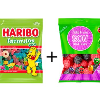 G H. Favoritos Pica 90 gr. - Caja 18 unidades + GS. Wild Fruits Pica 80 gr. - Caja 16 Unidades