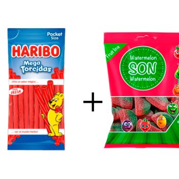 G H. Torcida Fresa 75 gr. - Caja 18 unidades + GS. Watermelon 80 gr. - Caja 16 Unidades