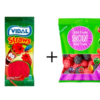 G V. Lanzas Fresa 90 gr. - Caja 14 unidades + GS. Wild Fruits Pica 80 gr. - Caja 16 Unidades