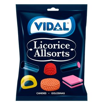 G V. Licorice Allsorts en bolsa de 90 gr. - Caja de 14 unidades