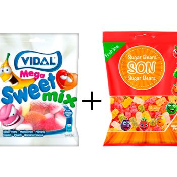 G V. Megasurtido Azúcar 90 gr. - Caja 14 unidades + GS. Sugar Bear 80 gr. - Caja 16 Unidades