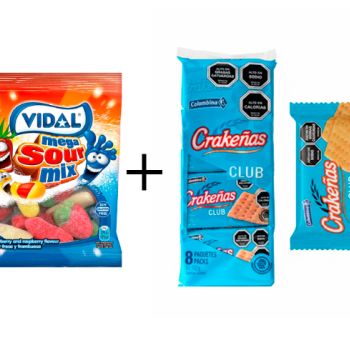 Lote: G V. Megasurtido Brillo Ácido 90 gr. + Galletas Crakeñas 24 g – Pack 8 paquetes