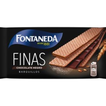 Galleta Barquillo Finas Chocolate Negro 92g - Caja 22 Unidades