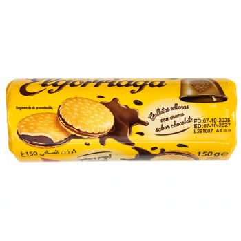 Galleta Elgorriaga Rellena de Chocolate 150 gr. - Caja 24 unidades