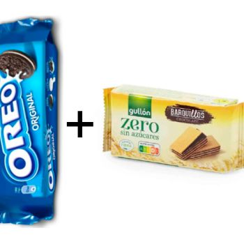 Galletas Oreo 66 gr. ( 0.29 € ) + Diet-Nature Barquillos Choco 60 gr.  ( Cad. 23/02/26) ( 0.528 € )