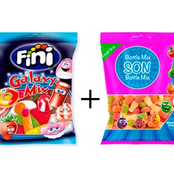 GF. Galaxy Mix Brillo 90 gr. - Caja 12 unidades + GS. Bottle Mix 80 gr. - Caja 16 Unidades