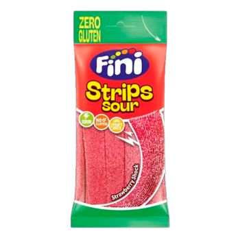 GF. Strips Sour Strawberry ZERO GLUTEN 75 gr. - Caja de 12 unidades