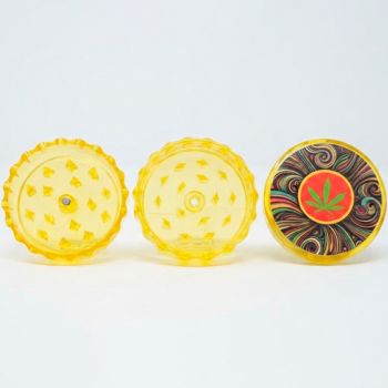 Grinder Psicodélico  4.8cm Rasta - 3 Partes