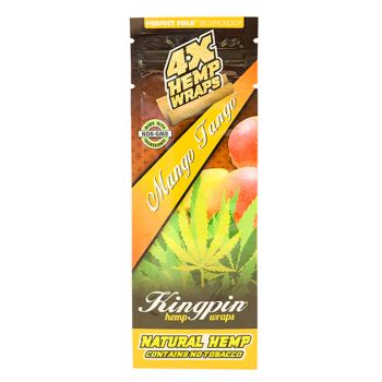 Hemp Wrap Kingpin Mango Tango (pack 4 unidades) - Caja 25 unidades
