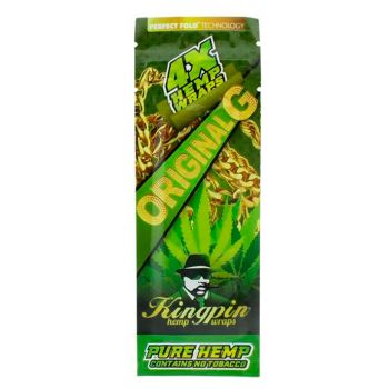 Hemp Wrap Kingpin Original G (pack 4 unidades) - Caja 25 unidades