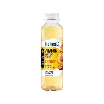 Hohes Water&Fruit Energy sabor Melocotón y Maracuyá 500cl - Pack 6 unidades