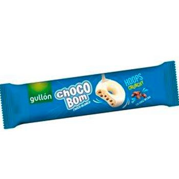 HOOPS Crunchy Choco Bom Blanco 128 gr. - Caja de 18 unidades