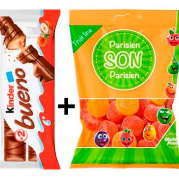Kinder Bueno 43 gr. ( 0.615 € ) + GS. Parisien ( 0.398 € )