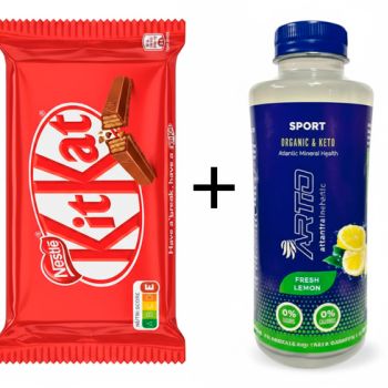 .Kit-Kat 41,5 gr. ( 0.488 ) + Artio GO! Limón 500 ml ( 0.840 )