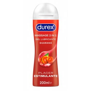 Lubricante Durex Guaraná Placer Estimulante 200ml (Masaje estimulante 2 en 1) - Producto Nacional en castellano