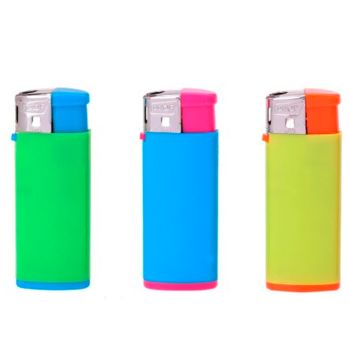 Mechero Electrónico MINI Liso Bi-Color - Caja de 50 unidades