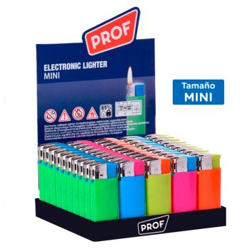 Mechero Electrónico MINI Liso Bi-Color - Caja de 50 unidades vending al por mayor