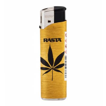 Mechero Electrónico Rasta HOJA DE MARÍA Serigrafiado - Caja 50 unidades