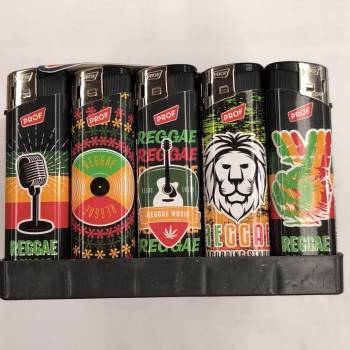 Mechero Electrónico Reggae - Caja de 50 unidades