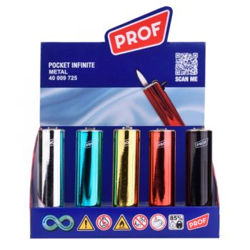 Mechero Prof Metal Refill Round Flint - Caja de 25 unidades 2